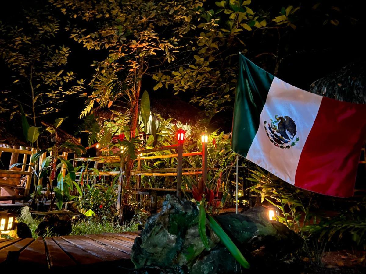Cabanas Bambutan Palenque Bagian luar foto